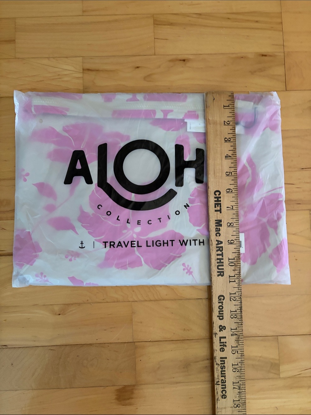 ALOHA Collection Pink Floral Pouch Size is Large/ Salina Max - Picture 5 of 5